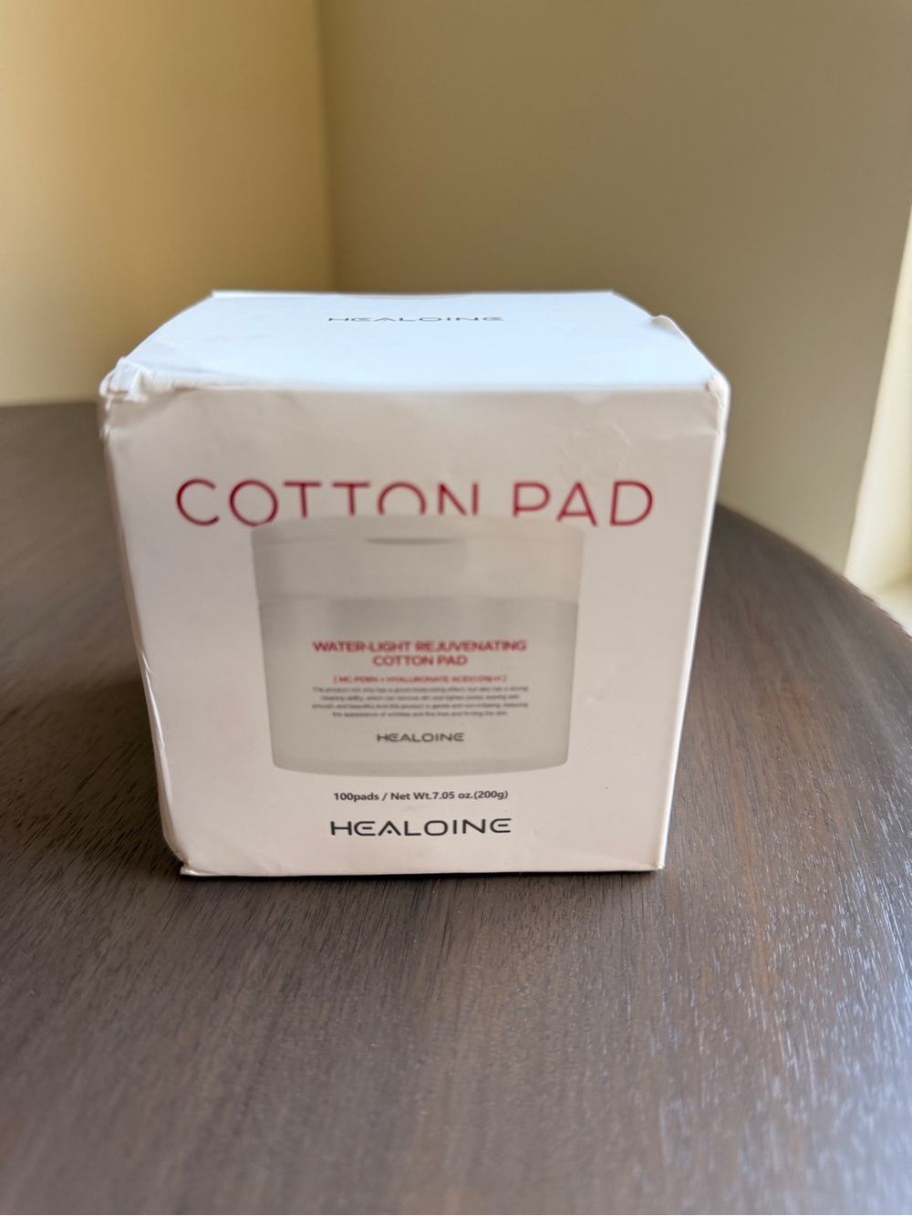 HEALOINE Water-light Rejuvenating Cotton Pad, Korean Skincare 100 Pads